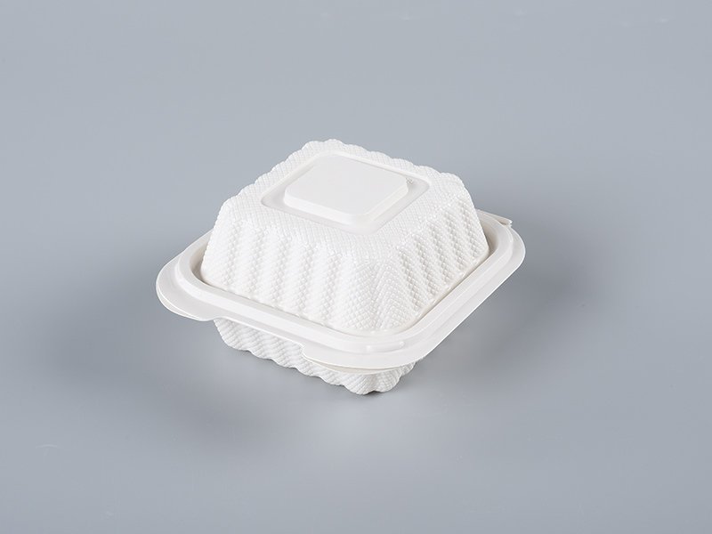 15 White 224(5inch) / 11oz PP Hinger Container - Image 1