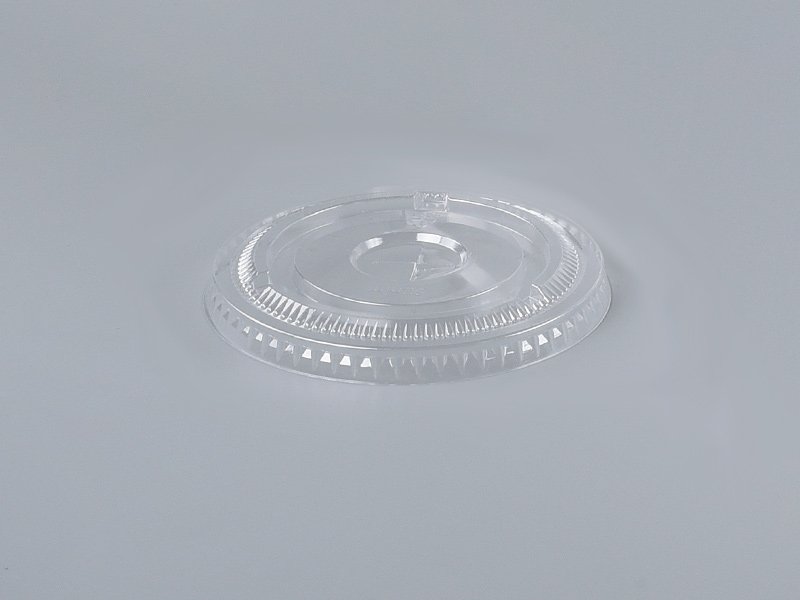 27 PET Transparent Lid 98 Flat Lid Cross Hole - Image 1